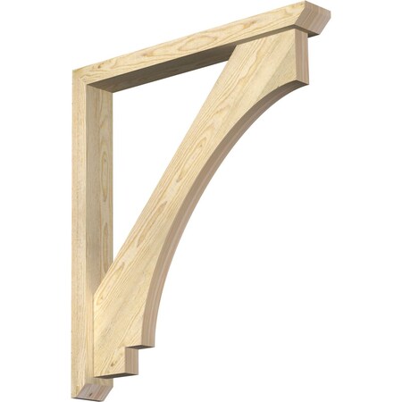 Ekena Millwork Imperial Slat Rough Sawn Bracket w/ Offset Brace, Douglas Fir, 4"W x 30"D x 34"H BKT0402X30X34IMP06RDF